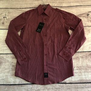 Vtg Bloodbath Button Up Shirt Mens S Red Plaid Long Sleeve Skater NWT